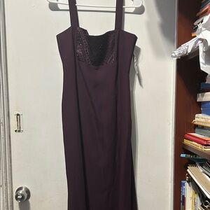 Chic Strapless Purple Dress